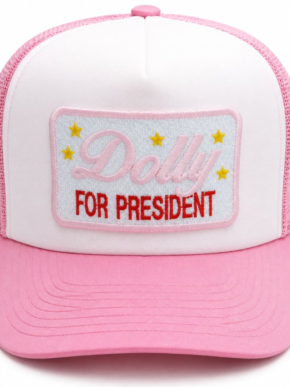 Dolly For President Patch Otto Mesh High Profile Snapback Hat Cap